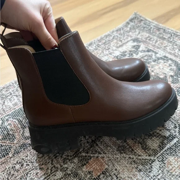 Coach Reid Platform Chelsea Ankle Boots - Walnut - Picture 5 of 9